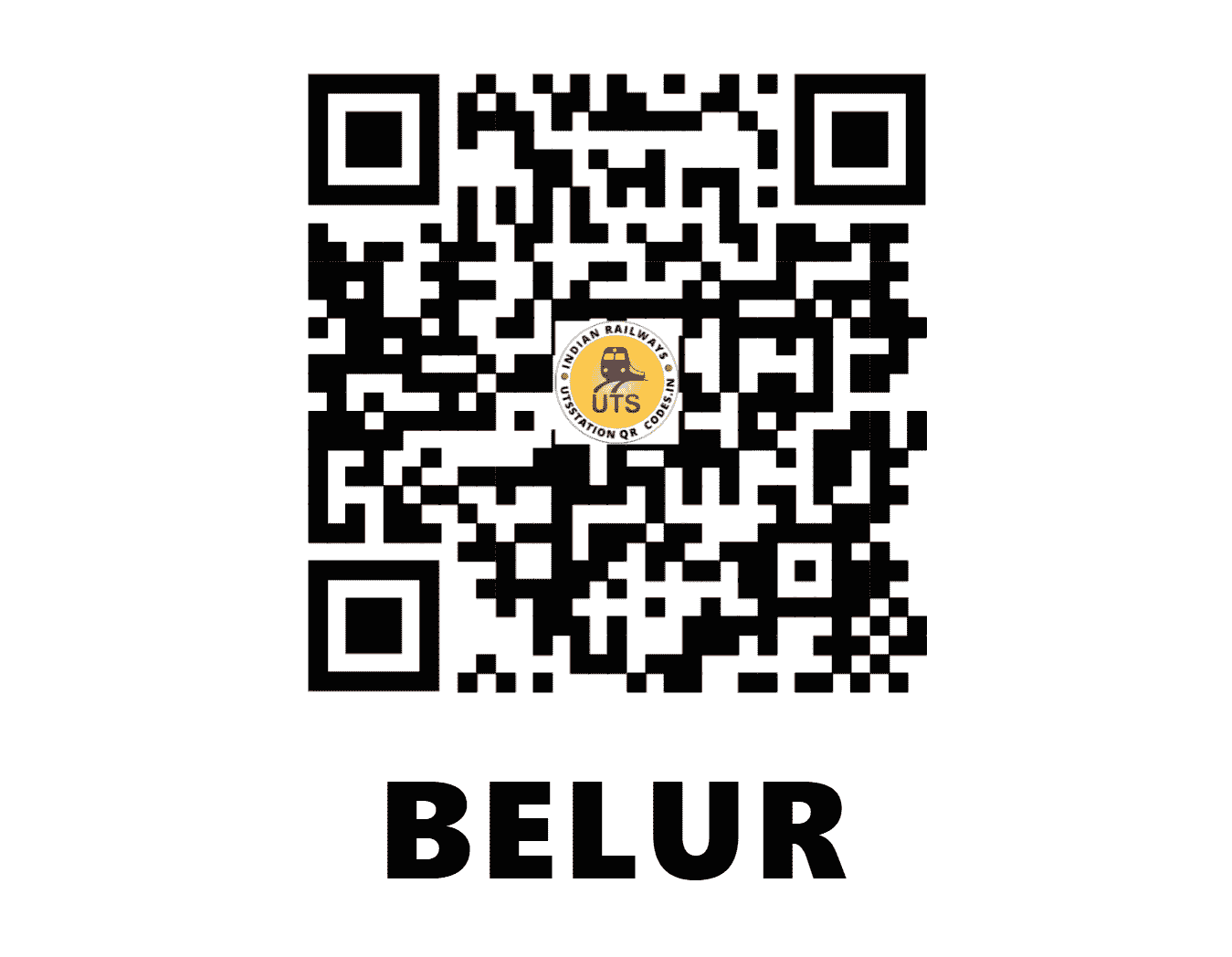 UTS QR Code for BELUR - BEQ - ER (WEST BENGAL)